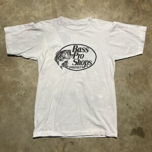 Vintage 90s Bass Pro Shops Faded Felt Logo Shirt